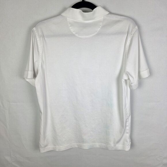 UNTUCKit  Wrinkle-Free Damaschino Reg Fit Polo Shirt Men's Sz Medium White - Picture 4 of 9